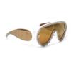 bullabulling Bling Rhinestone Sunglasses for Women Men Oversized Silver Mirrored Futuristic Shield Sun Glasses Designer Style (Gold) view 2