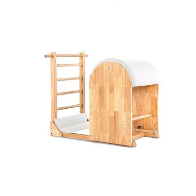 SwAcch Wooden Pilates Ladder Barrel Vintage, Spine Corrector Equipment for Home Studio Pilates Machine for Beginner Workouts,White