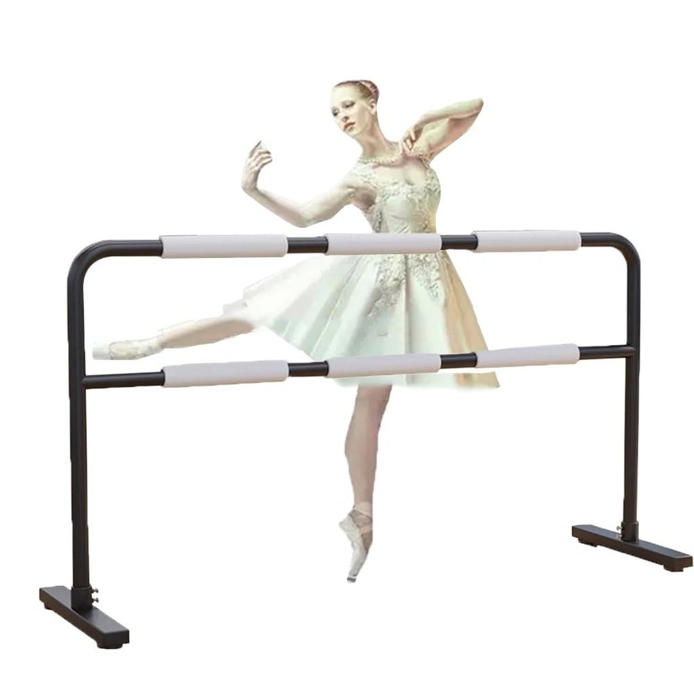 Ballet Barre Mobile Steel Ballet Barre, Adult and Children's Home Dance Room Gym Leg Pressing Rod (Color : Black, Size : 2M/6.6FT)