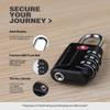 UP Security TSA Approved Locks for Luggage, 3 Digit Combination Lock, Travel Safe Mini Combo Lock for Suitcase, Backpack Zipper, Small Lightweight TSA Padlock for Gym Locker, Cabinet, Toolbox (Black) view 4