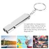 10 Aluminum Emergency Whistles with Keychain, Double Barrel HF Survival Whistle, Loud, Camping Signal Whistle for Camping, Hiking, Fishing, Boating and Other Outdoor Activities(Silver) view 3