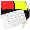 ibasenice 2set Referee Tools Soccer Referee Card Kit Score Sheet Whistles and Accessories for Football Basketball Volleyball and More Sports Games view 1