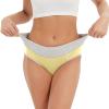 Women's Cotton Underwear High Waisted Full Coverage Ladies Panties Maternity Panties for Pregnancy (Yellow, XL) view 1