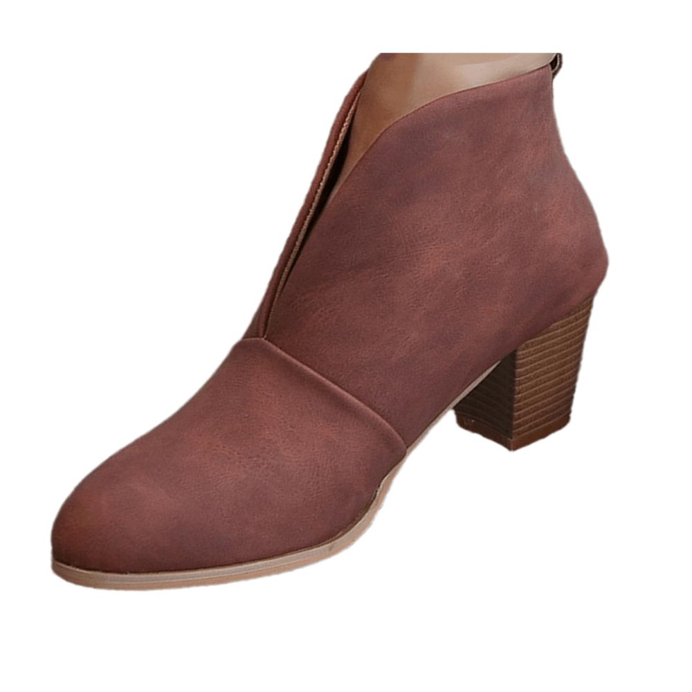 Ladmiple cowgirl boots women black and brown Women's Fashion Short Ankle Boots Low Mid Block Heel Side Zipper Cowboy Cowgir Western Dress Booties Fall Shoes 2024