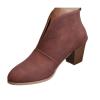 Ladmiple cowgirl boots women black and brown Women's Fashion Short Ankle Boots Low Mid Block Heel Side Zipper Cowboy Cowgir Western Dress Booties Fall Shoes 2024 view 1