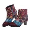 Ladmiple ankle boots for women dressy heel Women's Fashion Short Ankle Boots Low Mid Block Heel Side Zipper Cowboy Cowgir Western Dress Booties Fall Shoes 2024 view 2