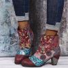 Ladmiple ankle boots for women dressy heel Women's Fashion Short Ankle Boots Low Mid Block Heel Side Zipper Cowboy Cowgir Western Dress Booties Fall Shoes 2024 view 3