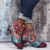Ladmiple ankle boots for women dressy heel Women's Fashion Short Ankle Boots Low Mid Block Heel Side Zipper Cowboy Cowgir Western Dress Booties Fall Shoes 2024 view 4