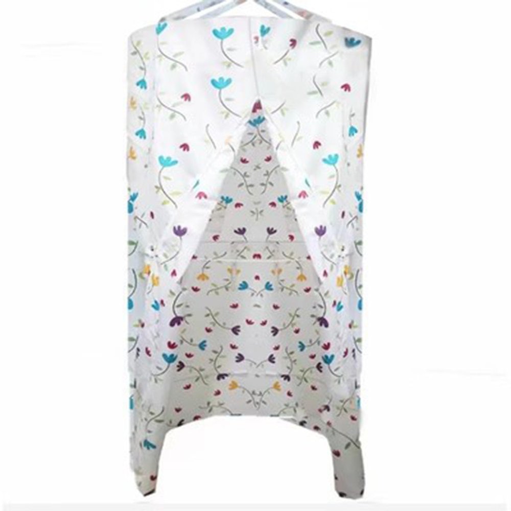 DAZULI Round Waterproof Bathroom Shower Curtain Polyester Hanging Thermal Insulation Double Zip Shower Curtains for Camping Beach Toilet(Size:100x200cm/39.4x78.7in,Color:C)