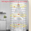DAZULI Round Waterproof Bathroom Shower Curtain Polyester Hanging Thermal Insulation Double Zip Shower Curtains for Camping Beach Toilet(Size:100x200cm/39.4x78.7in,Color:C) view 2