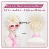 Aicos Blonde Weird Wig for Women Costume Blonde mix Blue Pink Cosplay Wig for Halloween Funky Spiky Doll Wig Party Fluffy Movie Wigs with Bandana Glasses+Wig Cap view 2