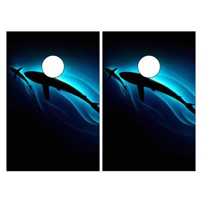 Cornhole Board Wraps Sharks Abstract 11 Cornhole Skins for Boards,3ft x 2ft Skin Decal Vinyl Wrap for Cornhole Game Board Bag Toss (2xpcs.)