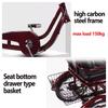 16inch Adult Rickshaw Pedal Tricycle,Mobility Scooter Trike for Elderly,Comfortable Sponge seat with armrest,3 Wheels Cruiser Trike,Pneumatic Spoke Wheel view 3