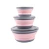 3Pcs Foldable Camping Bowl Set Silicone Kitchen Containers for Travel, Outdoor Camping () view 1