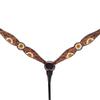 Cob Size Western Saddle Horse Headstall Bridle Breast Collar Reins Tack Set Leather Floral Tooled Handmade Breastplate ME-HBC-201C view 3