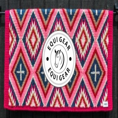 EQUIGEAR Horse Western Ranch Saddle pad/New Zealand Wool Western Saddle Blanket Top Wool Saddle pad Size 34" L x 36" W (Customization Available) AQ3