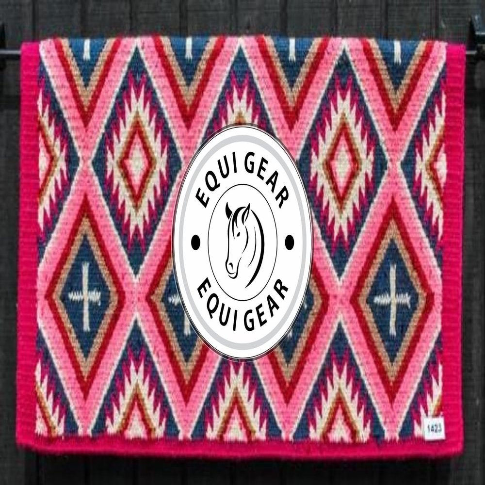 EQUIGEAR Horse Western Ranch Saddle pad/New Zealand Wool Western Saddle Blanket Top Wool Saddle pad Size 34" L x 36" W (Customization Available) AQ3