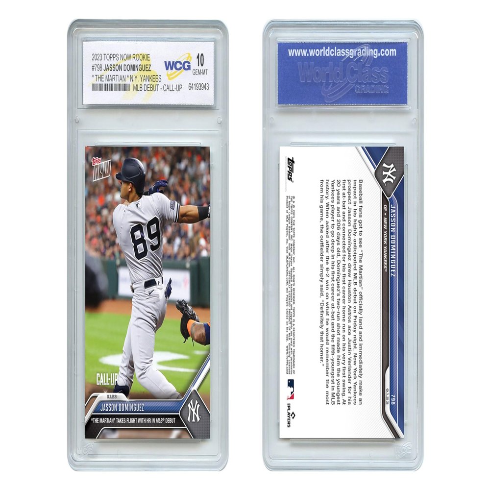 2023 Topps RC Jasson Dominguez The Martian NY Yankees MLB Debut Call-Up Rookie Card #798 - Graded GEM Mint 10