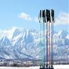 GOODE Carbon Neutral Ski Poles  Ultra-Lightweight & Durable Eco-Friendly Composite  High-Performance Shock Absorbing Downhill Ski Poles for Men & Women  48"/120cm  Sea Foam Green  Pair view 2