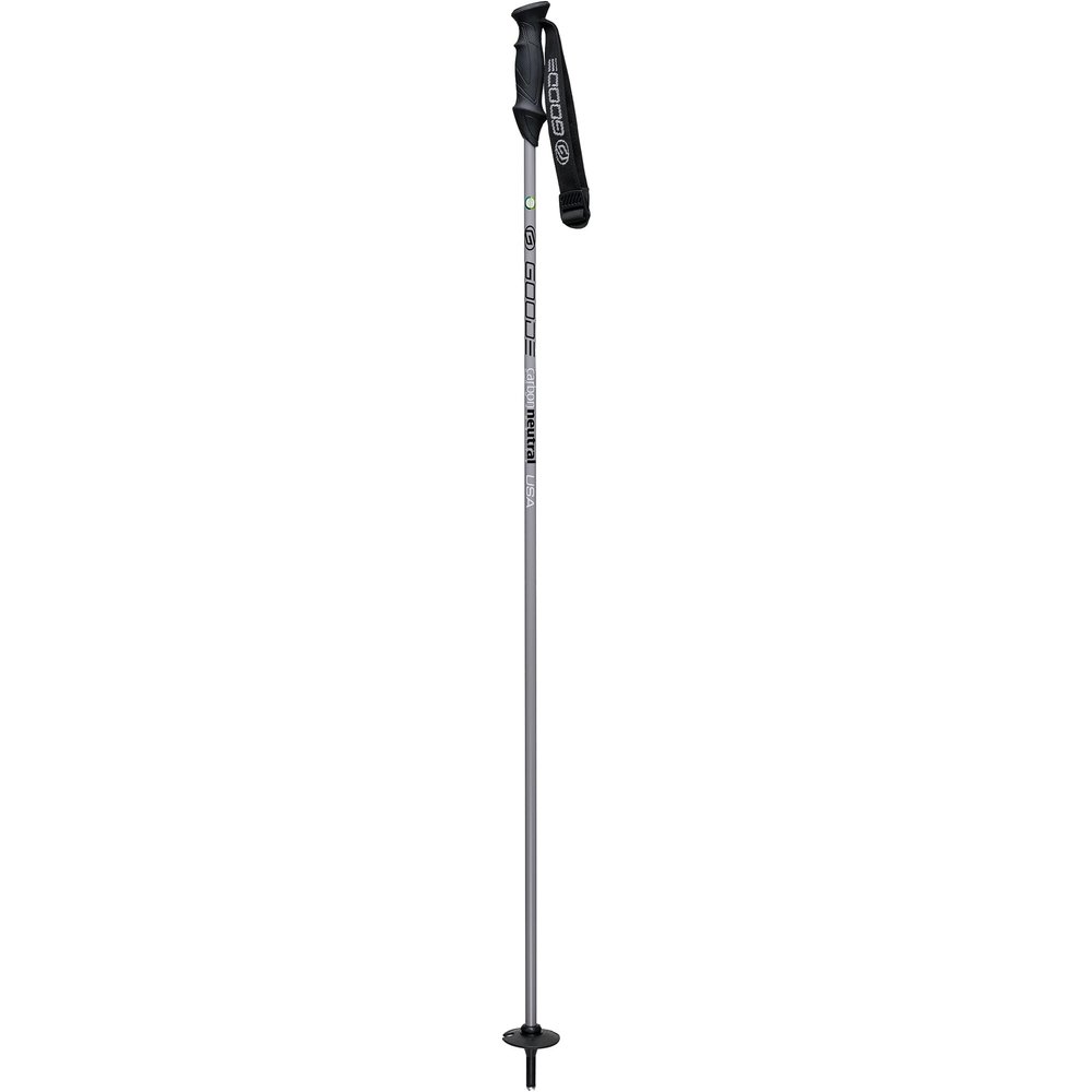 GOODE Carbon Neutral Ski Poles  Ultra-Lightweight & Durable Eco-Friendly Composite  High-Performance Shock Absorbing Downhill Ski Poles for Men & Women  54"/135cm  Ocean Grey  Pair