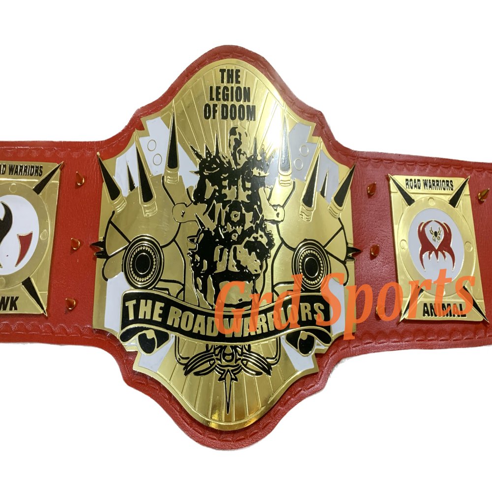 Legend of Doom Road Warrior Wrestling Championship Belt Gold Plated