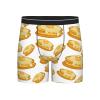 COALHO Cartoon Pancakes Pattern Mens Boxer Briefs Underwear Sexy Breathable Comfortable Sport Underpants XX-Large Black view 1