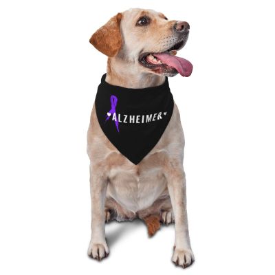 Alzheimer's Disease Awareness Dog Scarf Pet Bandana Cat Pet Bibs