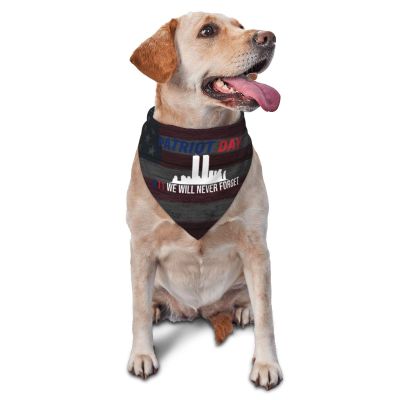 911 Patriot Day Never Forget 911 Dog Scarf Pet Bandana Cat Pet Bibs