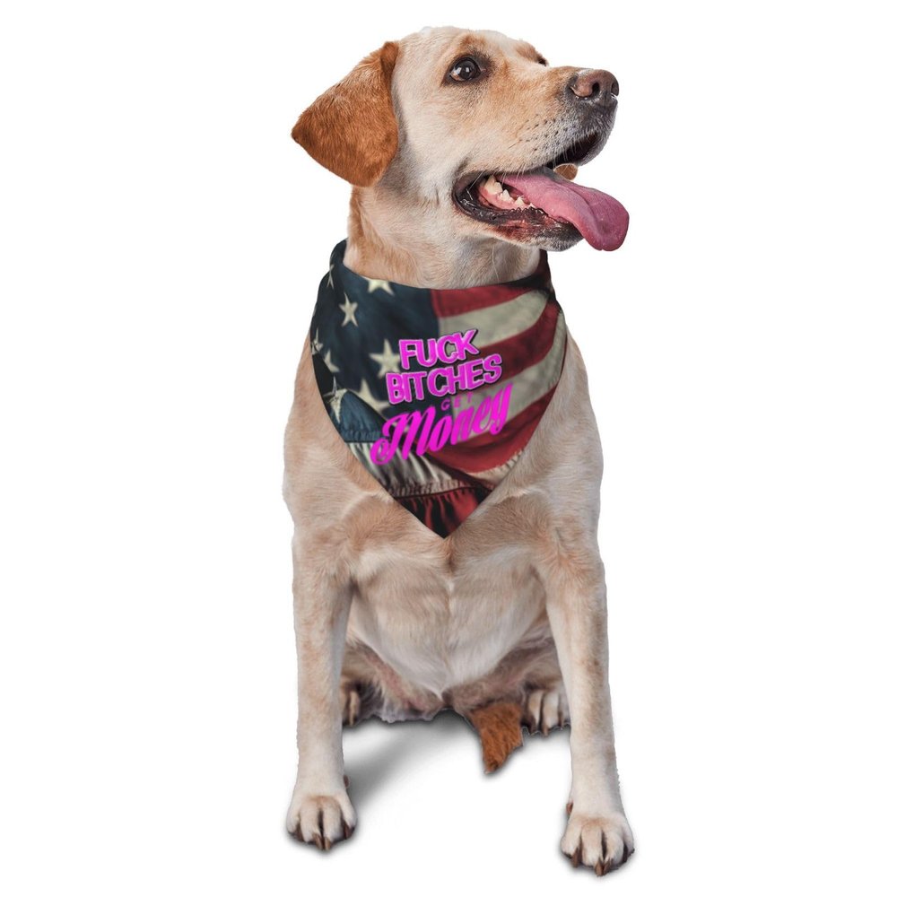 Fuck Bitches Get Money Dog Scarf Pet Bandana Cat Pet Bibs