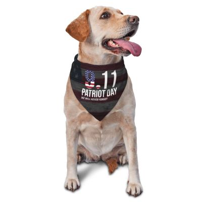 911 Patriot Day Never Forget 911 Dog Scarf Pet Bandana Cat Pet Bibs