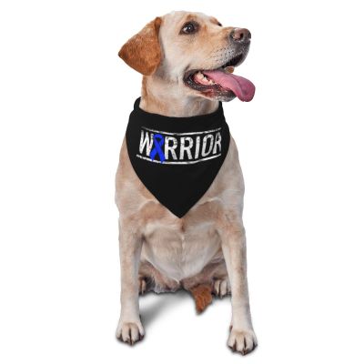 Colon Cancer Warrior Awareness Ribbon Dog Scarf Pet Bandana Cat Pet Bibs