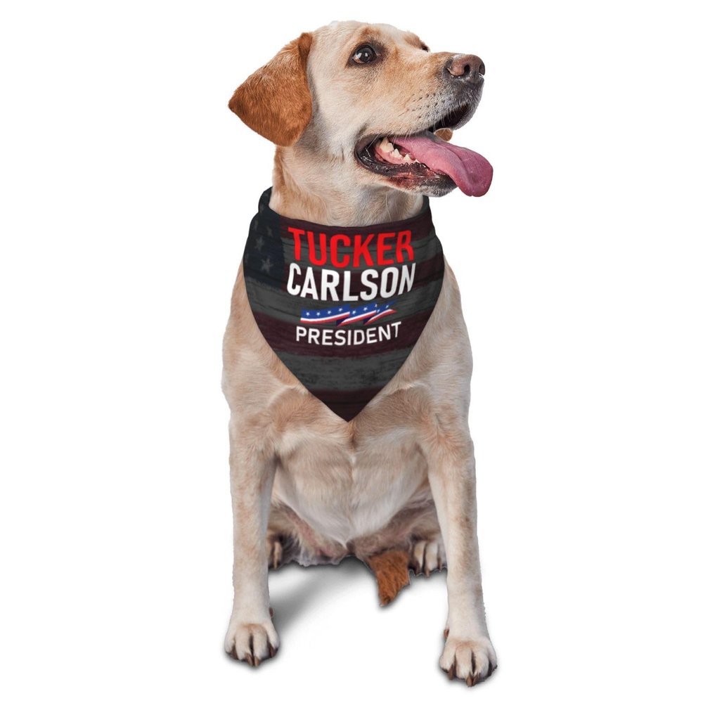 Tucker Carlson 2024 Dog Scarf Pet Bandana Cat Pet Bibs