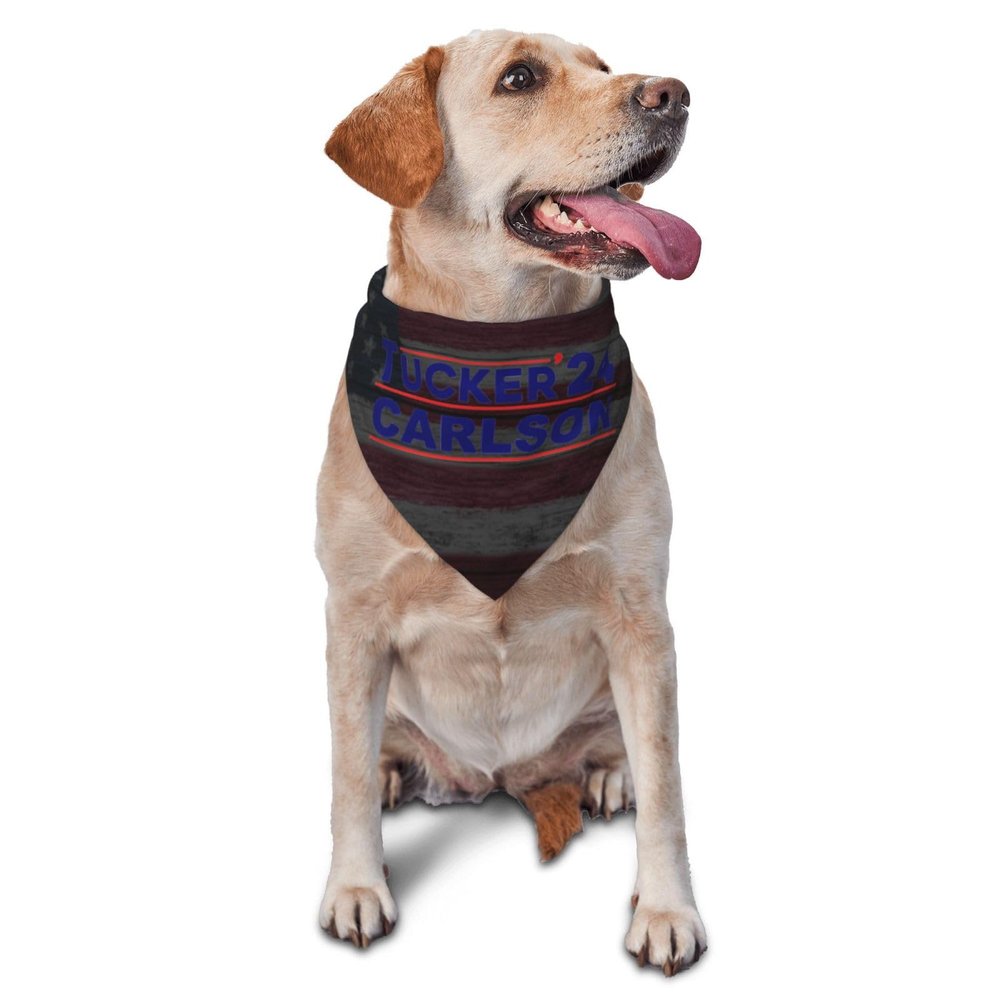 Tucker Carlson 2024 Dog Scarf Pet Bandana Cat Pet Bibs
