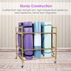 CIRCIR Yoga Mat Storage Cart with Wheels and Handle, Commercial Sports Mats Organizer for 9 Foam Rollers/Yoga Mats, Home Gym Studio view 3