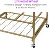 CIRCIR Yoga Mat Storage Cart with Wheels and Handle, Commercial Sports Mats Organizer for 9 Foam Rollers/Yoga Mats, Home Gym Studio view 4
