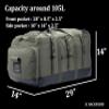 BACKFERRY Large Duffle Bag Duffel Pack with Backpack Shoulder Straps and Shoes Compartment 105L for Sports Travel Hunting Camping. view 2