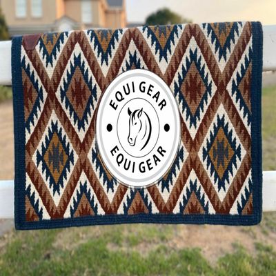 EQUIGEAR Horse Western Ranch Saddle pad/New Zealand Wool Western Saddle Blanket Top Wool Saddle pad Size 34" L x 36" W (Customization Available) za9