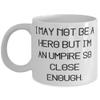 I May Not Be a Hero but I'm an Umpire So Close Enough. 11oz 15oz Mug, Umpire Cup, Special Gifts For Umpire from Boss, Unique umpire gifts, Referee gifts, Baseball gift ideas, Softball gift ideas view 1