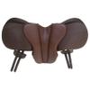 AHS us Designer Pannel Jumping Treeless Saddle with Adjustable Girthing Strap and Knee Blocks (17", Brown) view 4