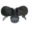 AHS us Exclusively Designed Plain Leather Treeless Jumping Saddle, with Detachable Pannels, Knee Blocks and Adjustable Girthing Straps (16", Black) view 4