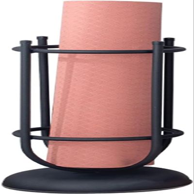 CIRCIR Large Capacity Foam Roller Storage Rack Floor Stand, Black Yoga Mat Holder, Sports Equipment Organized for Yoga Studio/School/Club