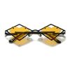 COTIA Women Rimless Love Heart Hip Hop Sunglasses Men Irregular Metal Frame Sun Glasses Gradient Party Retro Eyeglasses Shades UV400 (yellow) view 2