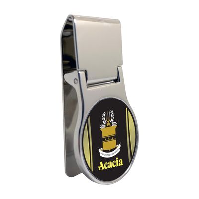 Acacia Fraternity Officially Licensed Money Clip - Premium Round Stainless Steel Design for Greek Life, Fraternity Brothers, Alumni, and College Students - Pocket Carry (Acacia Fraternity #3)
