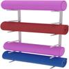 CIRCIR Yoga Mat Holder Wall Mount, Home Gym 6 Tier Foam Roller/Towel Rack with Hooks, Metal Fitness Equipment Organized for Men/Women (Color : White) view 1