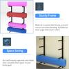 CIRCIR Yoga Mat Holder Wall Mount, Home Gym 6 Tier Foam Roller/Towel Rack with Hooks, Metal Fitness Equipment Organized for Men/Women (Color : White) view 3