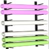CIRCIR Wall Mount Yoga Mat Holder with Hooks for Hanging Yoga Strap/Resistance Bands, Metal Iron Vertical Foam Roller Display Stand Rack for Fitness Class or Home Gym (Color : Black) view 1
