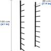 CIRCIR Wall Mount Yoga Mat Holder with Hooks for Hanging Yoga Strap/Resistance Bands, Metal Iron Vertical Foam Roller Display Stand Rack for Fitness Class or Home Gym (Color : Black) view 3