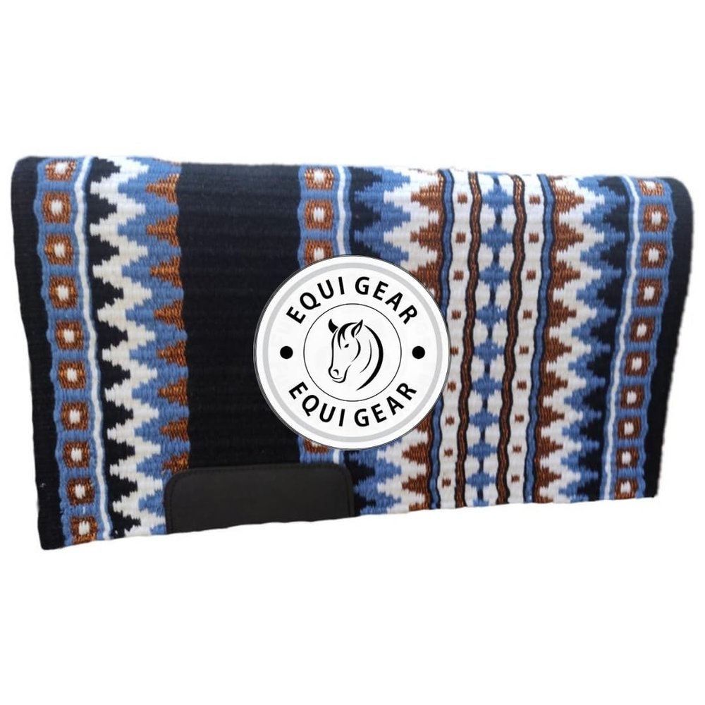 EQUIGEAR Horse Western Show Saddle pad/New Zealand Wool Western Saddle Blanket Top Wool Saddle pad Size 34" L x 36" W (Customization Available) z26