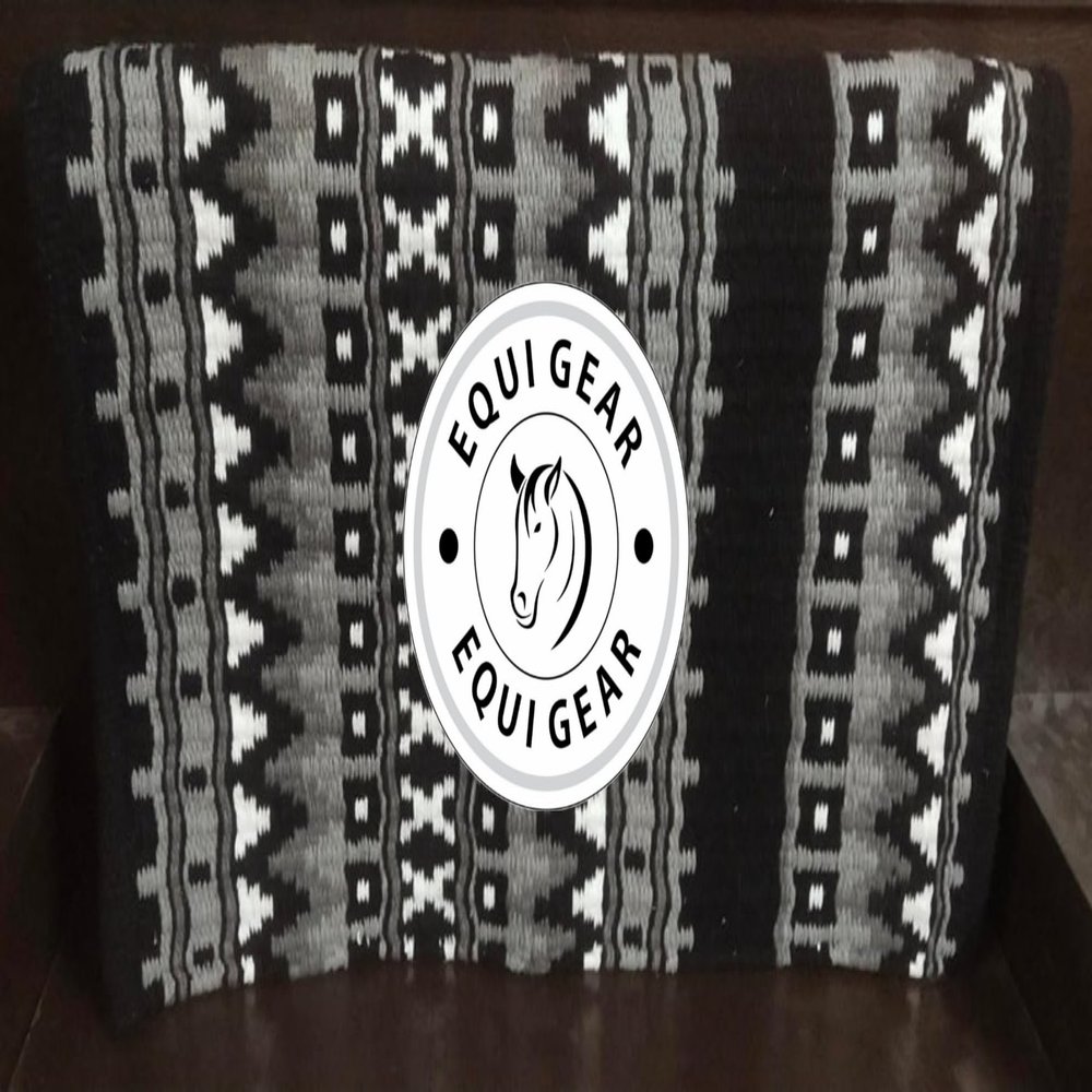 EQUIGEAR Horse Western Show Saddle pad/New Zealand Wool Western Saddle Blanket Top Wool Saddle pad Size 34" L x 36" W (Customization Available) z30