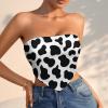 Linkasi Cow Women's Sexy Open Back Thong Bikini Tie Sides Bottom Triangle Bikini Swimsuit view 2
